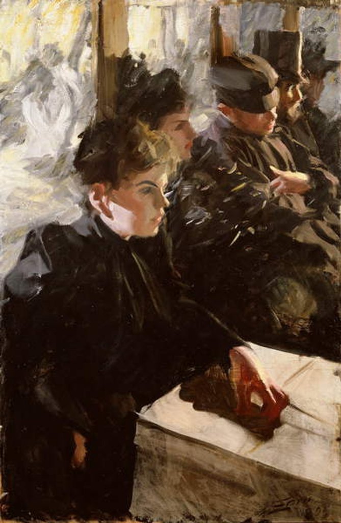 Detail of Omnibus I, 1895 by Anders Leonard Zorn