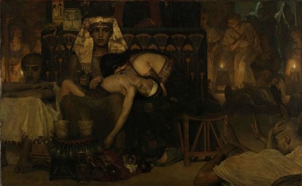 Detail of The Death of the Pharaohs Firstborn Son, 1872 by Lawrence Alma-Tadema
