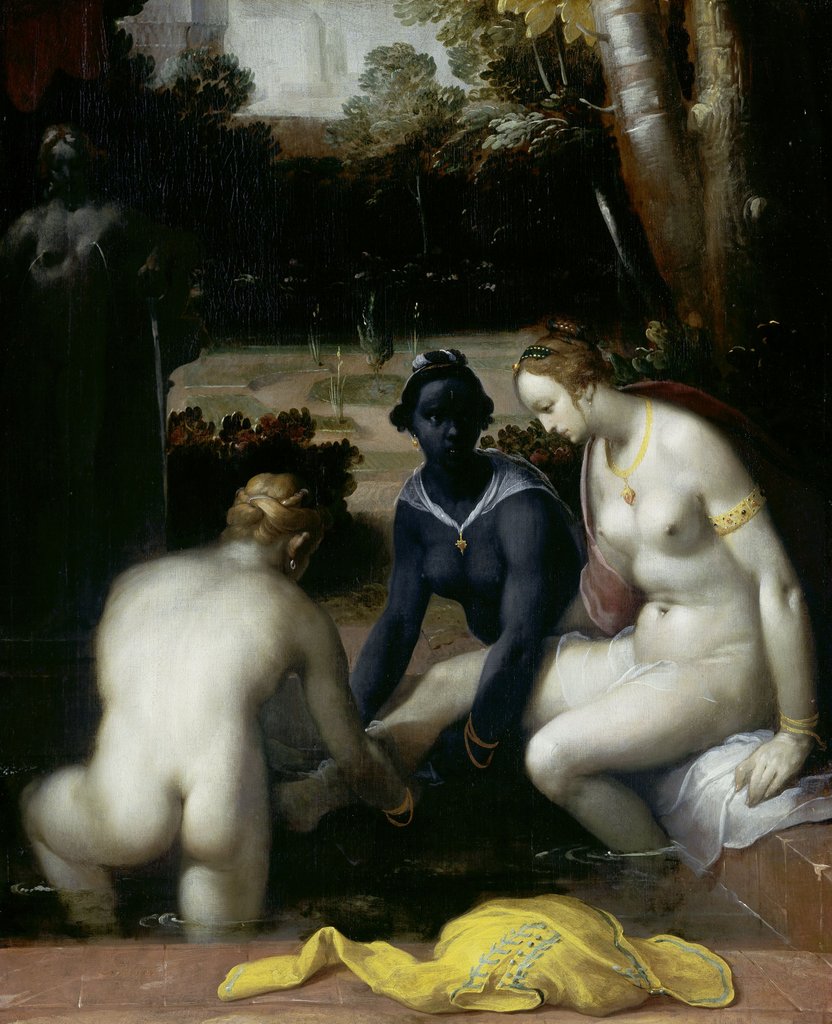 Detail of Bathsheba at her Toilet, 1594 by Cornelis Cornelisz. van Haarlem