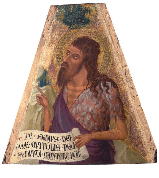 Detail of St. John the Baptist, 1337-42 by Ambrogio Lorenzetti