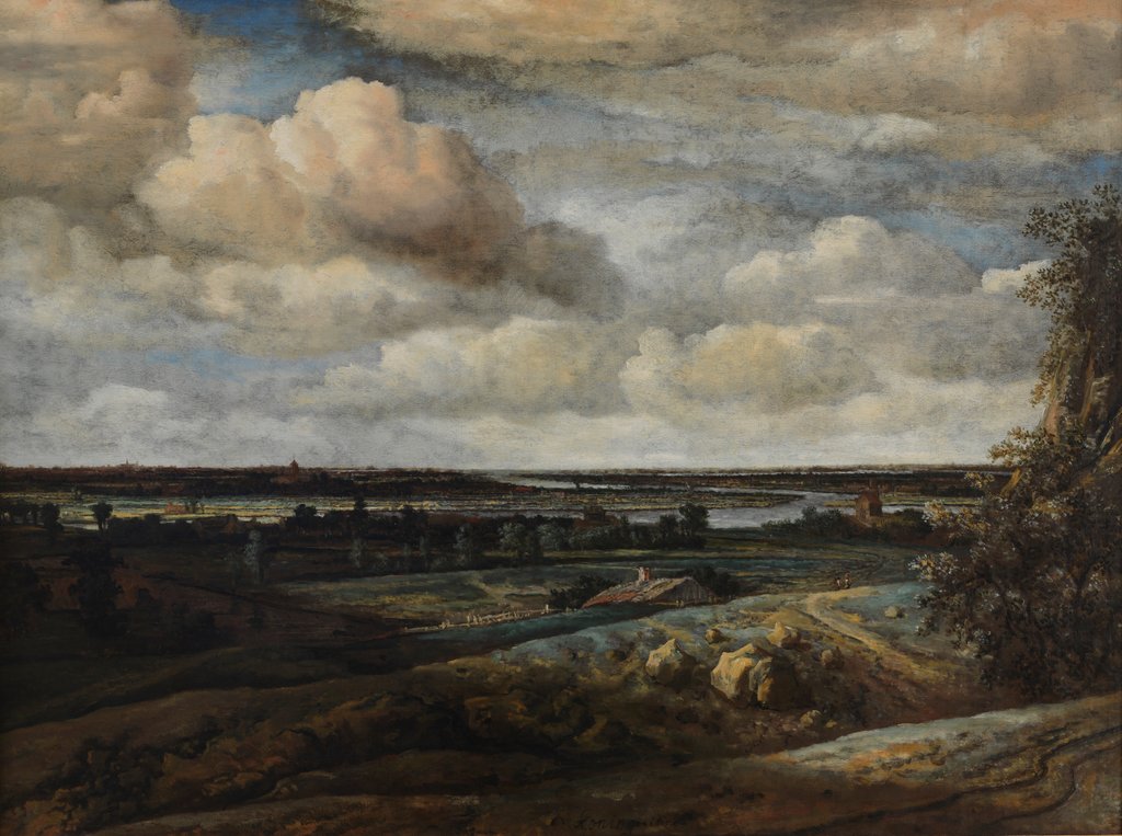 Detail of Dutch Panorama Landscape with a River, 1654 by Phillips de Koninck