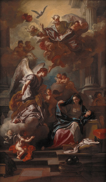 Detail of The Annunciation, after 1733 by Francesco Solimena