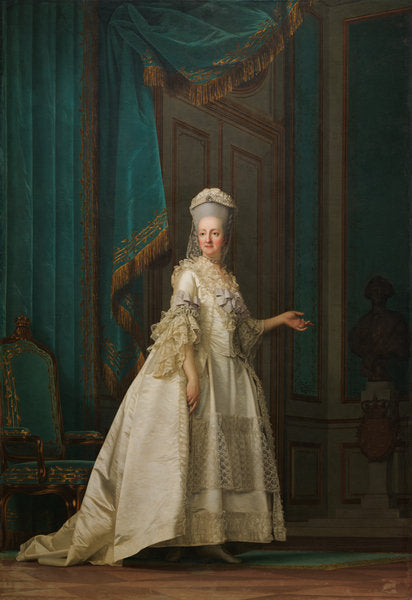 Detail of The Dowager Queen Juliane Marie of Denmark, 1776 by Vigilius Erichsen