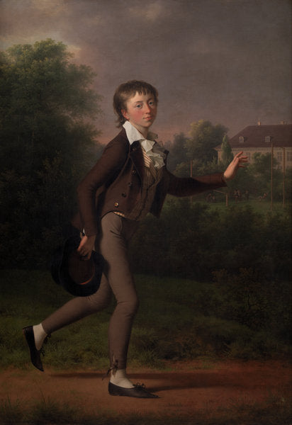 Detail of Running boy. Marcus Holst von Schmidten, 1802 by Jens Juel