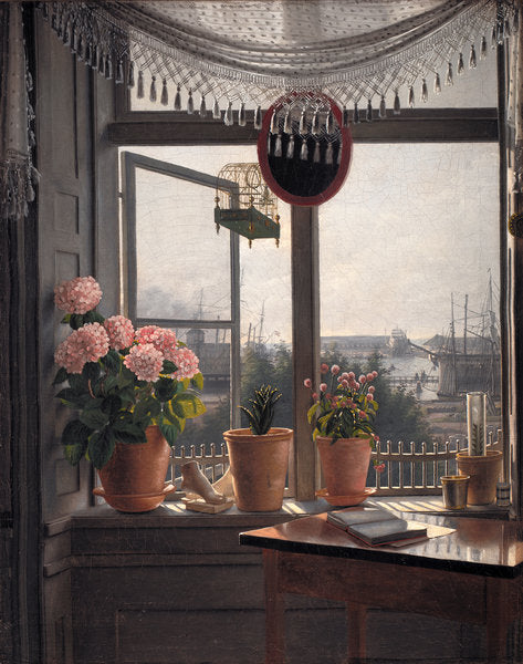 Detail of View from the artist's room, c.1825 by Martinus Rorbye