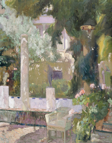 Detail of The Gardens at the Sorolla Family House, 1920 by Joaquin Sorolla y Bastida
