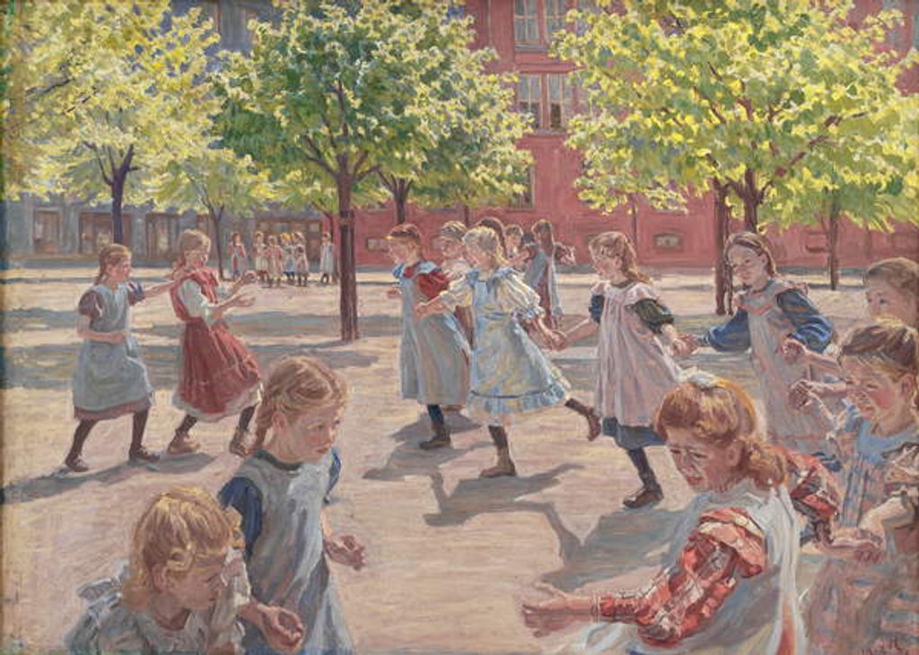 Detail of Playing Children, Enghave Square, 1907-08 by Peter Marius Hansen