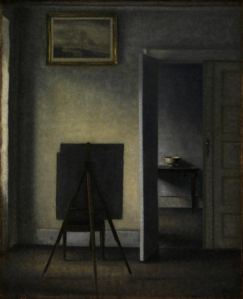 Detail of The Artist's Easel, 1910 by Vilhelm Hammershoi