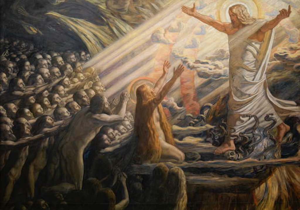 Detail of Christ in the Realm of the Dead, 1891-94 by Joakim Skovgaard