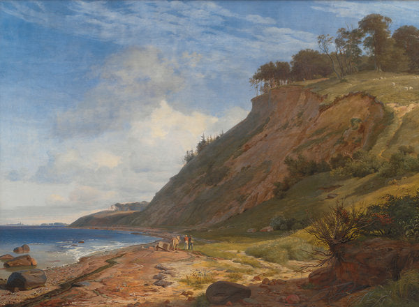Detail of A Danish Coast. View from Kitnæs by the Roskilde Fjord, 1843 by Johan Thomas Lundbye
