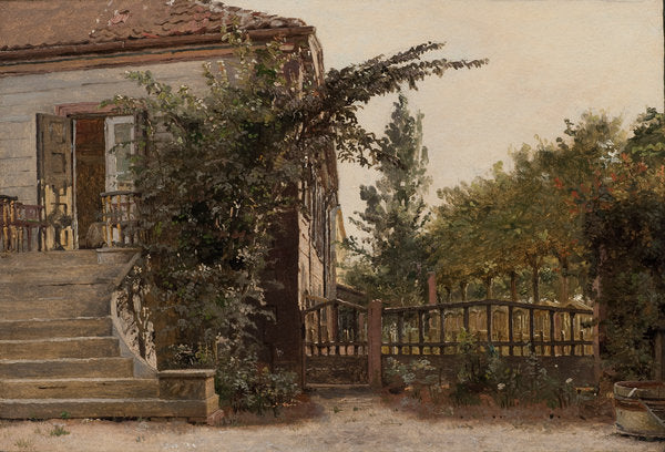 Detail of The Garden Steps Leading to the Artist’s Studio at Blegdammen outside Copenhagen, 1845 by Christen Schjellerup Kobke