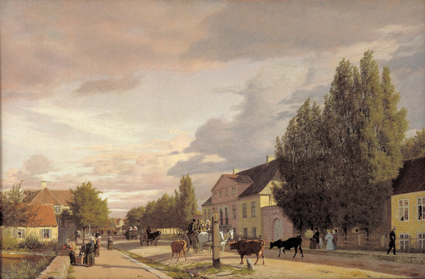 Detail of Morning View of Østerbro, 1836 by Christen Schjellerup Kobke