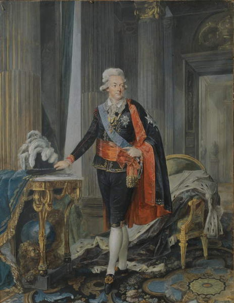 Detail of King Gustav III of Sweden, 1792 by Niclas II Lafrensen