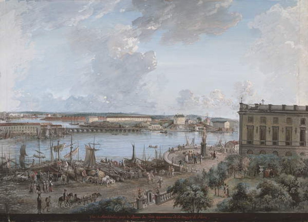 Detail of View of Stockholm from the Royal Palace by Elias Martin