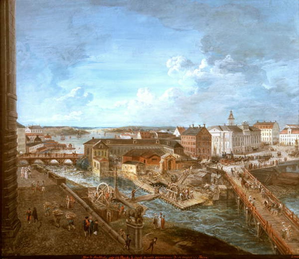 Detail of View of Stockholm from the Royal Palace by Elias Martin