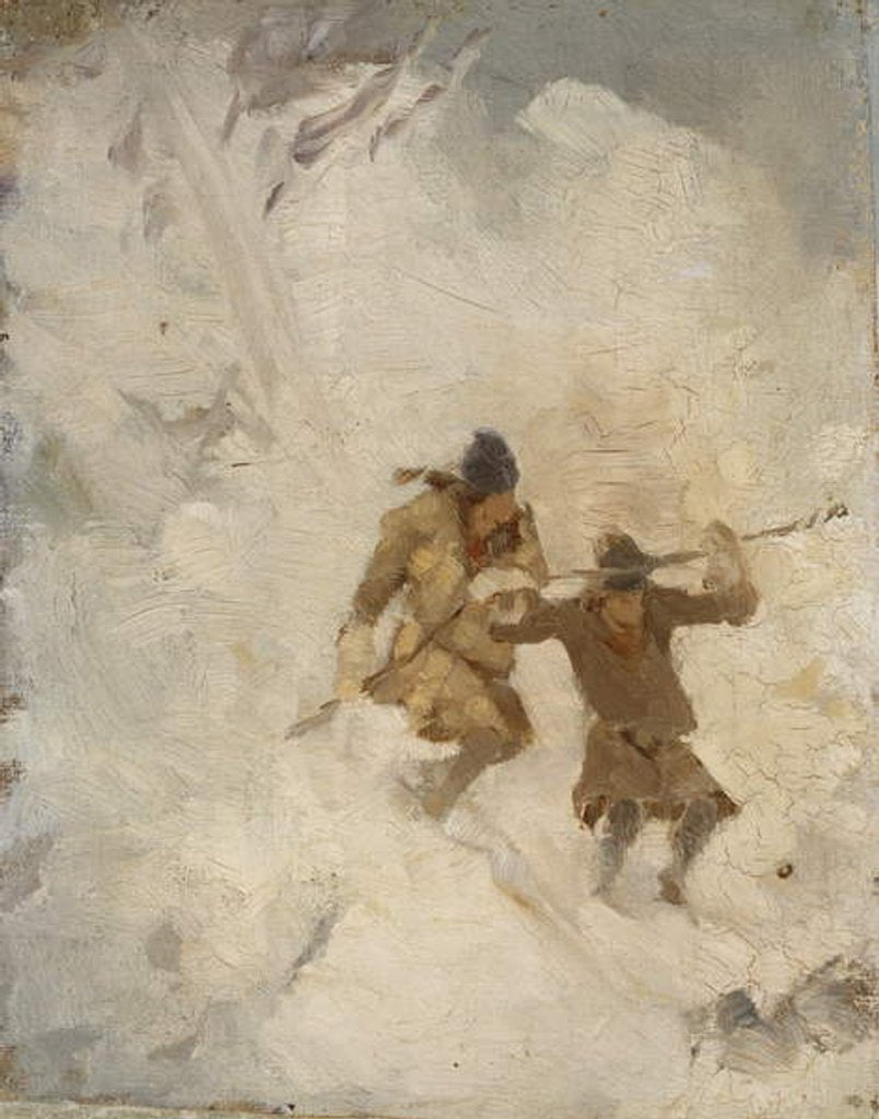 Detail of Two Skiing Lapps, Study by Anna Nordlander