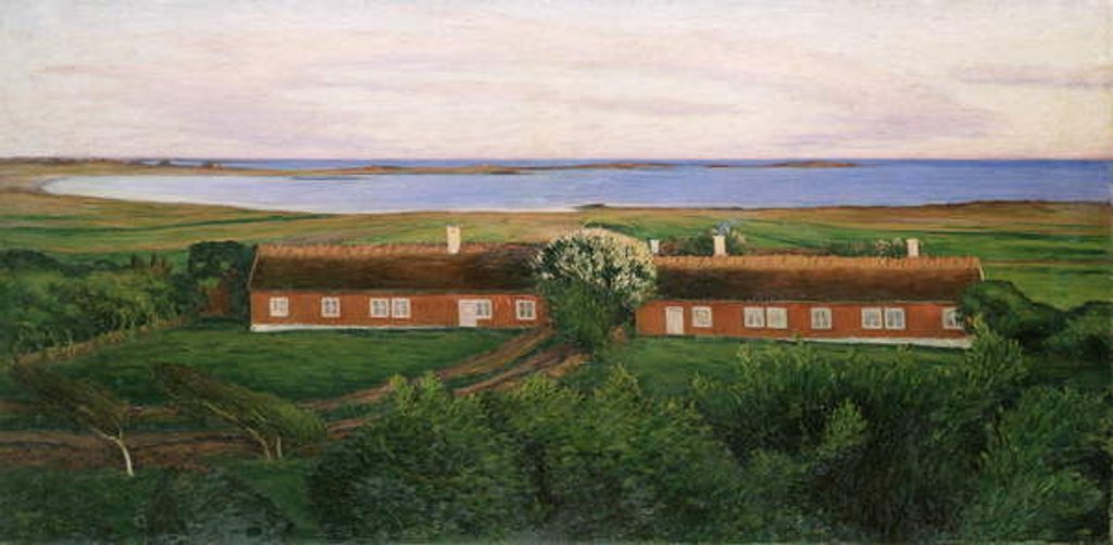 Detail of The Neighbouring Farm Houses, 1894 by Karl Fredrick Nordstrom