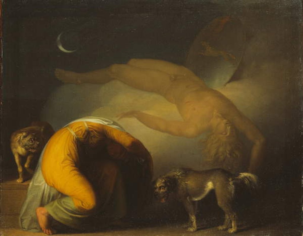 Detail of The Spirit of Culmin Appears to his Mother by Nicolai Abraham Abildgaard