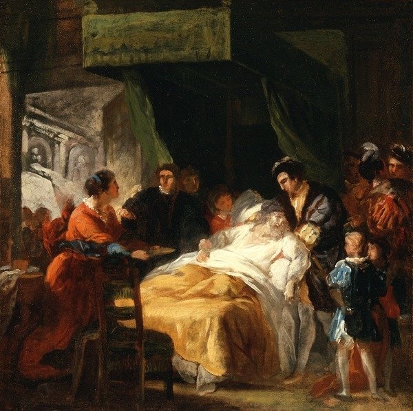 Detail of The Death of Leonardo da Vinci in the Arms of François I, c.1781 by Francois Guillaume Menageot