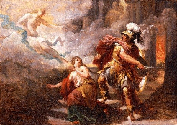 Detail of Helen Saved by Venus from the Wrath of Aeneas, 1779 by Jacques Henri Sablet