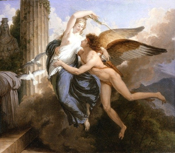 Detail of The Reunion of Cupid and Psyche, 1789-1792 by Jean Pierre Saint-Ours