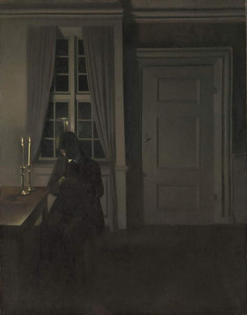 Detail of The Collector of Coins, 1904 by Vilhelm Hammershoi