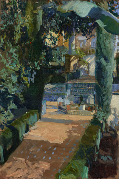 Detail of Court of the Dances, Alcázar, Sevilla, 1910 by Joaquin Sorolla y Bastida