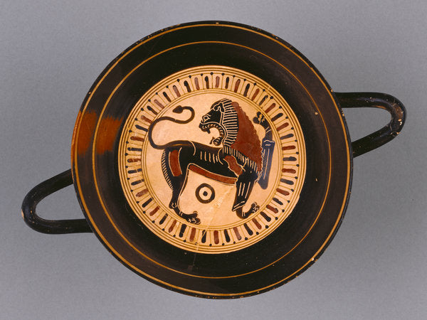 Detail of Laconian Black-Figure Kylix attributed to Hunt painter, c.540 BC by Greek school
