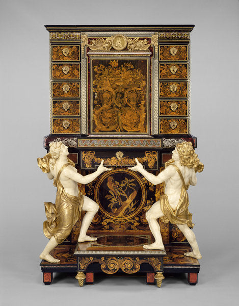 Detail of Cabinet on stand with medallions after Jean Varin, c.1675-80 by Andre Charles Boulle