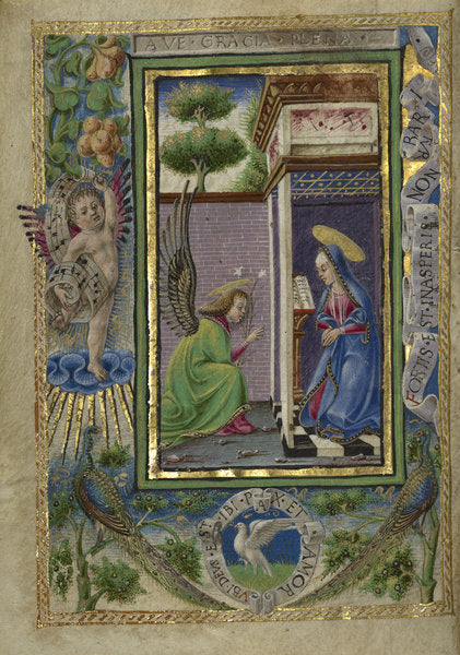 Detail of Gualenghi-d'Este Hours, 1469 by Taddeo & Giraldi Guglielmo Crivelli