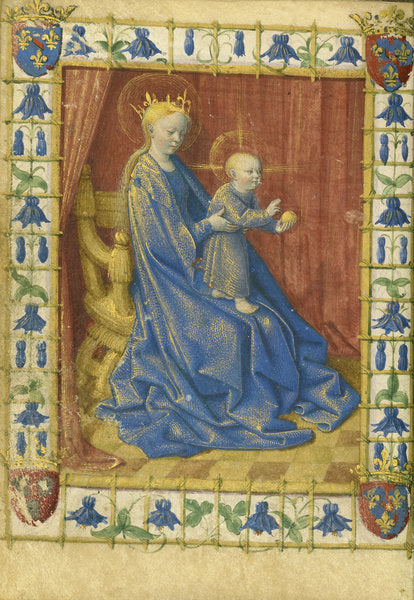 Detail of The Virgin and Child Enthroned from the Hours of Simon de Varie, 1455 by Jean Fouquet