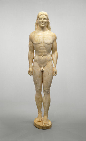 Detail of Kouros, c.530 BC by Greek school