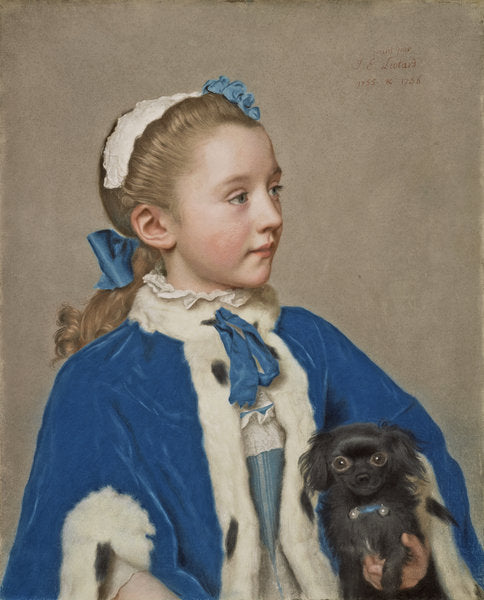Detail of Portrait of Maria Frederike van Reede-Athlone at Seven Years of Age, 1755 by Jean-Etienne Liotard
