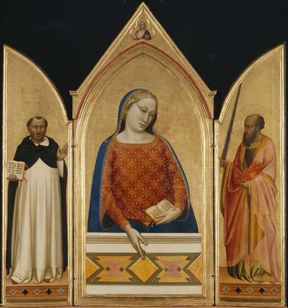Detail of The Virgin Mary with Saints Thomas Aquinas and Paul, c.1335 by Bernardo Daddi
