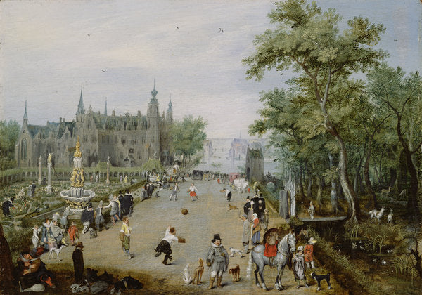 Detail of A Jeu de Paume Before a Country Palace, c.1614 by Adriaen Pietersz. van de Venne