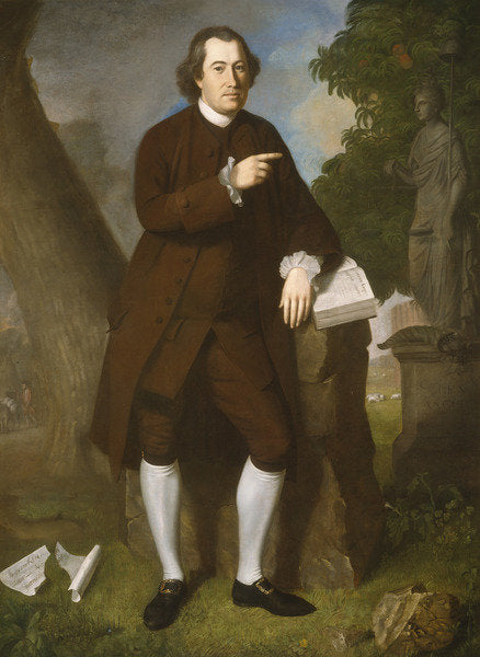 Detail of John Beale Bordley, 1770 by Charles Willson Peale
