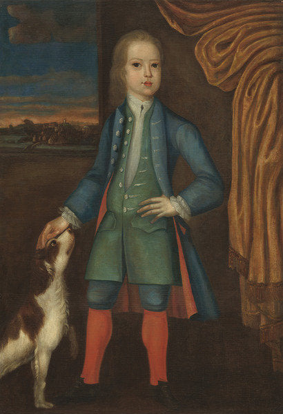 Detail of Boy in blue coat, c.1730 by American School