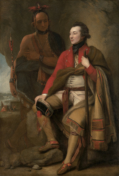 Detail of Colonel Guy Johnson and Karonghyontye, 1776 by Benjamin West