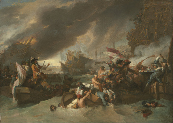 Detail of The Battle of La Hogue, c.1778 by Benjamin West