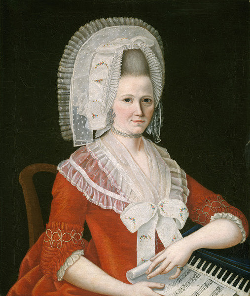 Detail of Lady Wearing a Large White Cap, c.1780 by American School