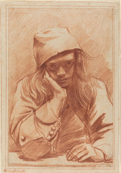 Detail of Self-Portrait by Dirk-Theodor Helmbrecker