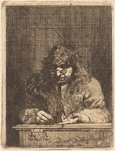 Detail of Self-Portrait Drawing , 1675 by Michael Leopold Willmann