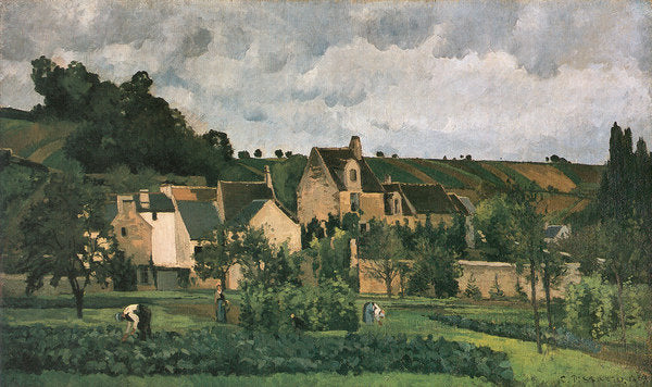 Detail of The Hermitage at Pontoise, 1867 by Camille Pissarro