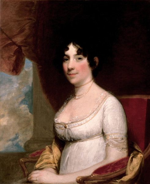 Detail of Mrs. Dolley Madison, 1804 by Gilbert Stuart