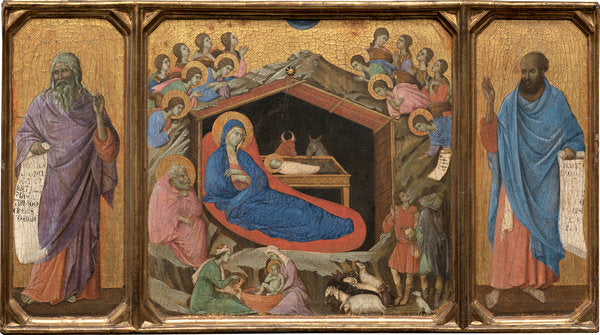 Detail of The Nativity with the Prophets Isaiah and Ezekiel, 1308-11 by Duccio di Buoninsegna
