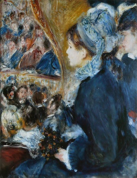 Detail of At the Theatre, 1876-7 by Pierre Auguste Renoir