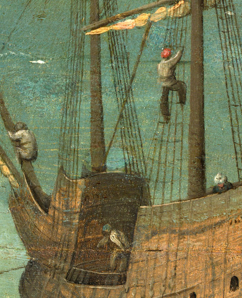 Detail of Ship rigging detail from Tower of Babel, 1563 by Pieter the Elder Bruegel