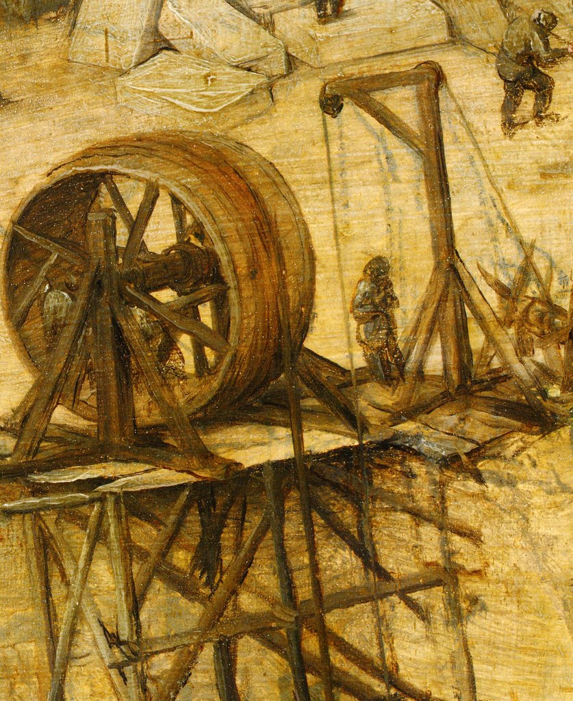 Detail of Crane detail from Tower of Babel, 1563 by Pieter the Elder Bruegel