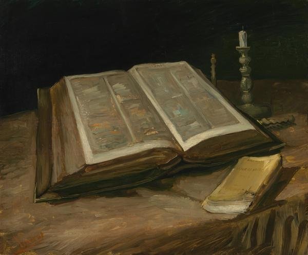 Detail of Still Life with Bible, 1885 by Vincent van Gogh