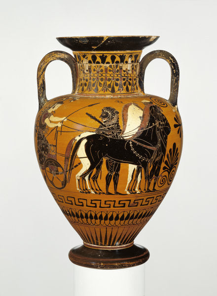 Detail of Attic black-figure neck amphora with apotheosis of Heracles, c.530-20 BC by Greek school